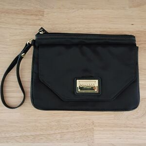 Laundry By Shelli Segal Black Wrist Bag Handbag Purse Casual
